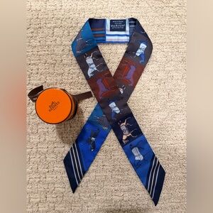 Hermès Horses Twilly Scarf